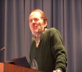 John Patrick at podium