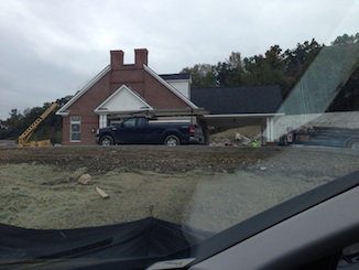 Bank building under construction