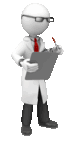 Physician with clipboard