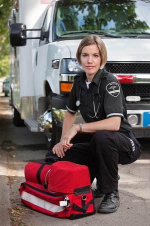 Female paramedic
