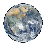 Eastern hemisphere photo of Earth from space