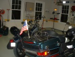 Harley with flag