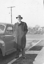 Dad with 1940 Plymouth