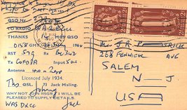 A QSL Card that I received from Middlesex, England A QSL Card that I received from Middlesex, England