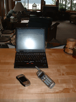 ThinkPad with phones