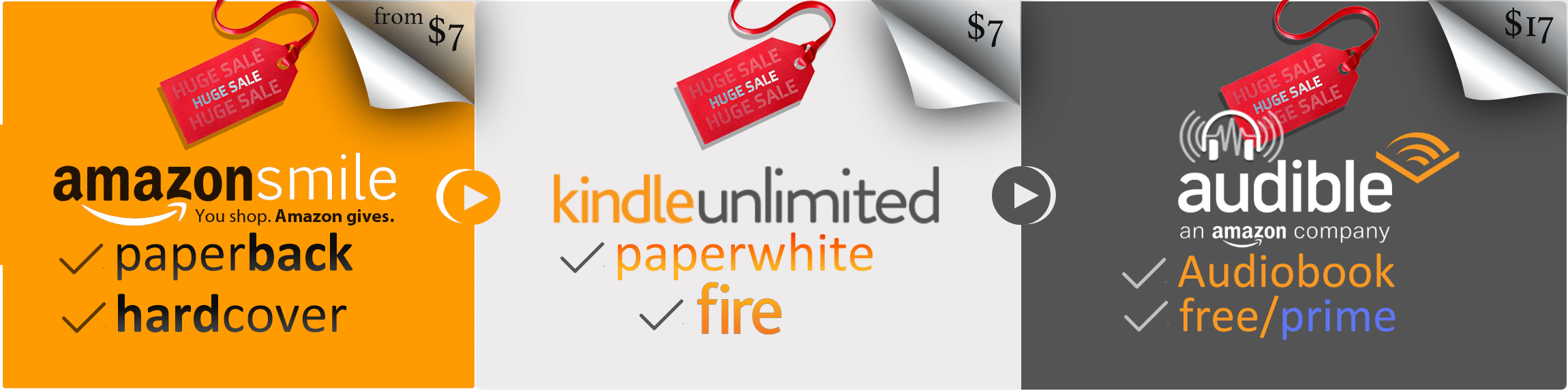 All the books in the series are available in paperback and Kindle. Election Attitude and Health Attitude are also available in Audible. Please visit the book series pages on Amazon: one for the Kindle versions and one for the paperback versions.